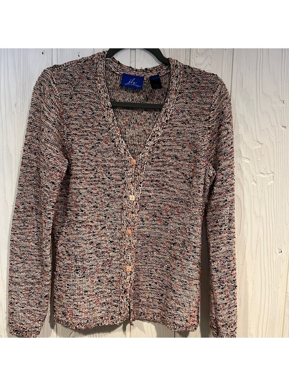 J. H. COLLECTABLES Size MEFIUM Button Down Cardigan Sweater Stretchy knit